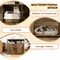 Cat Litter Box Enclosure with Double Barn Doors and Storage Shelf Ideal for Indoor Pet Use